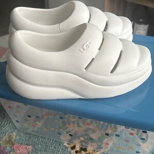 UGG White Sport Yeah Clog